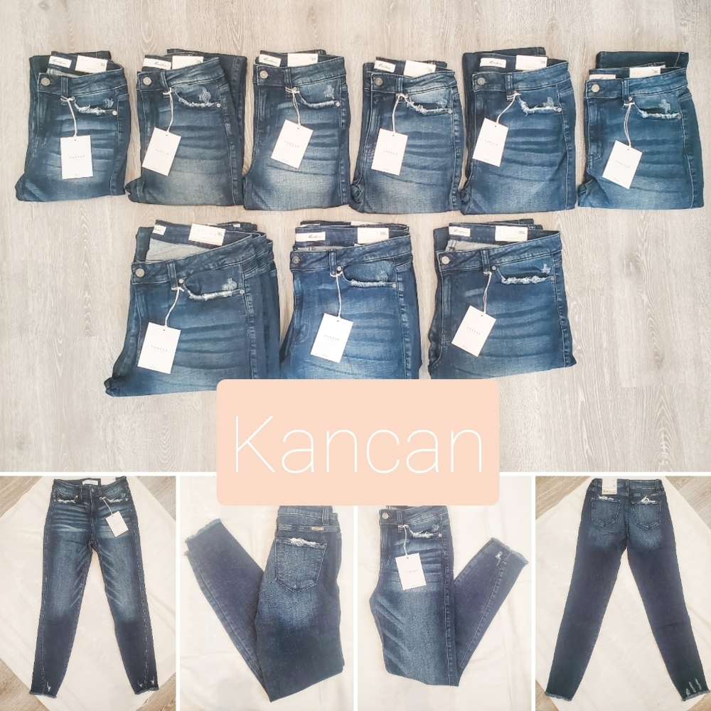 Kancan Dark Denim Jeans-Plus